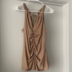 Cache Gold Sleeveless Top Medium